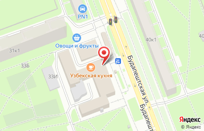 Супермаркет Пятёрочка на Будапештской улице, 33 на карте
