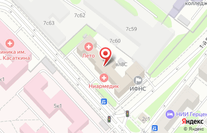 Инновационный сосудистый центр в Москве на карте