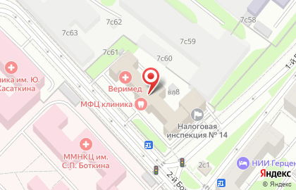 Инновационный сосудистый центр в Москве на карте