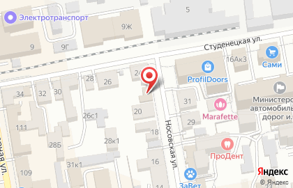 Адвокатский кабинет Сергеевой И.Г. на Носовской улице на карте