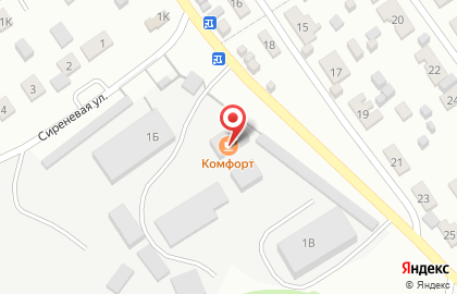 Кафе Комфорт на Перспективной улице на карте