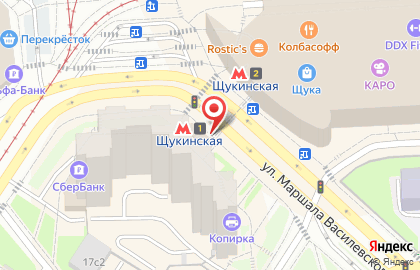 Станция Щукинская на карте