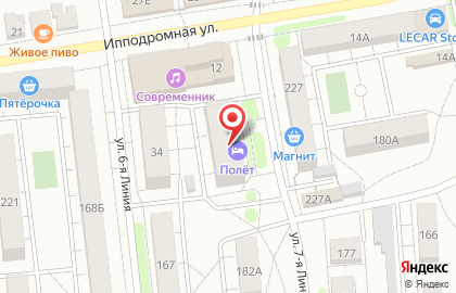 Отель Полёт в Октябрьском районе на карте