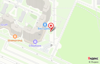Супермаркет Верный в Красносельском районе на карте
