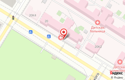 Краевая детская клиническая больница Отделение челюстно-лицевой хирургии на Новобульварной улице, 20 на карте