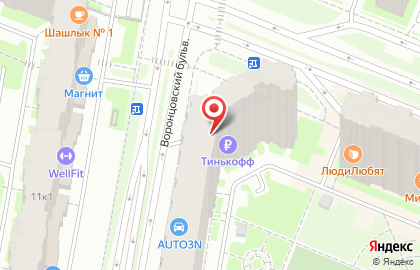 Супермаркет Белорусская косметика на Воронцовском бульваре на карте