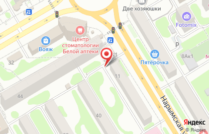 Магазин Зелёный луг в Железнодорожном районе на карте