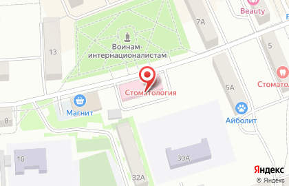 Сафоновская городская стоматологическая поликлиника на карте