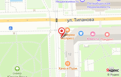 Киоск фастфудной продукции в Московском районе на карте