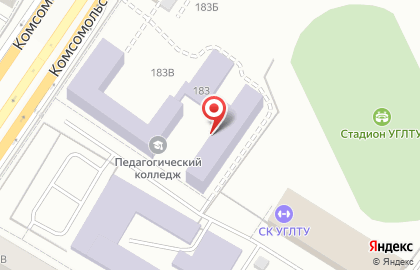 Свердловский областной педагогический колледж в Октябрьском районе на карте