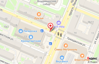 Магазин цветов Цветовик в Петроградском районе на карте