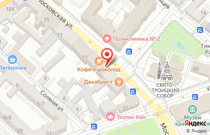 Суши-бар Апонец на Московской улице на карте