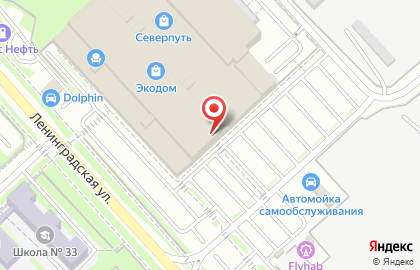 Зоомаркет Белый кролик на улице Ленинградской на карте
