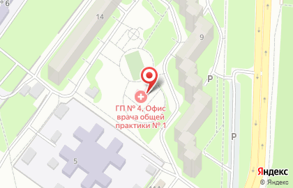 Городская поликлиника №4 в Засвияжском районе на карте