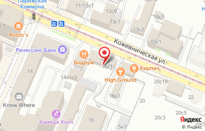 Интернет-магазин страз Венеция на Кожевнической улице на карте
