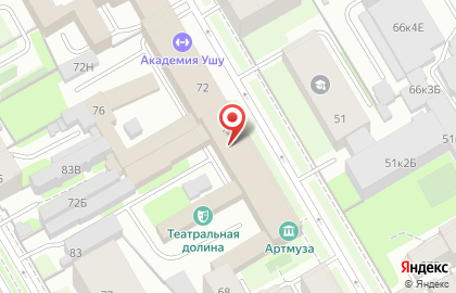 Синий медведь в Василеостровском районе на карте