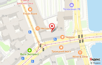 Магазин канцтоваров Клякса в Петроградском районе на карте