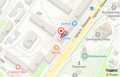 Домтекс на проспекте Ленина на карте