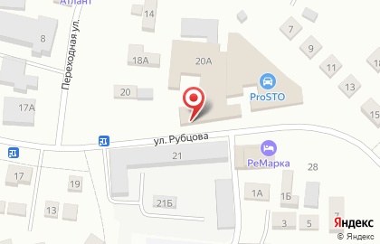 Продовольственный магазин Татьяна на улице Рубцова на карте