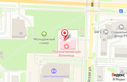 Областная клиническая психиатрическая больница на улице Карла Маркса на карте