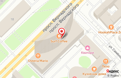 Кофейня Даблби на проспекте Вернадского на карте