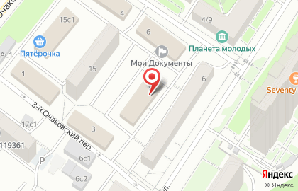 ОПОП Западного административного округа, район Очаково-Матвеевское на карте