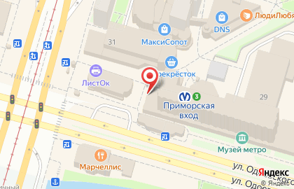 Магазин бижутерии и головных уборов в Василеостровском районе на карте