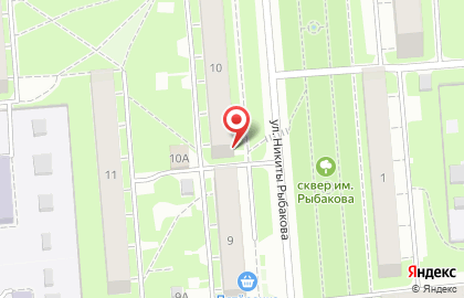 Магазин Мир трикотажа на улице Никиты Рыбакова на карте