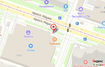 Банкомат Банк Санкт-Петербург на проспекте Науки, 17 на карте