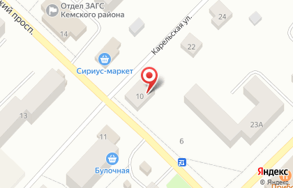 Запятая на карте