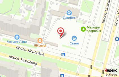 Химчистка Золушка на проспекте Сизова на карте