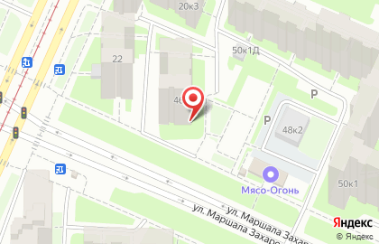 Лео Мебель на улице Маршала Захарова на карте