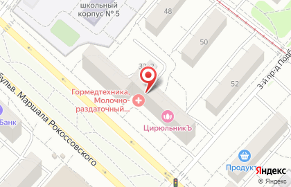 Продуктовый магазин КуулКлевер на бульваре Маршала Рокоссовского на карте