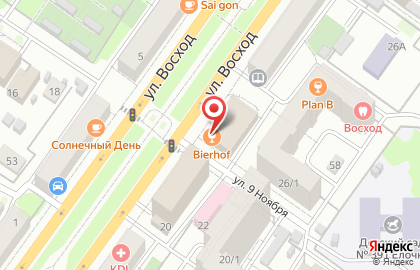 Ресторан Bierhof в Октябрьском районе на карте
