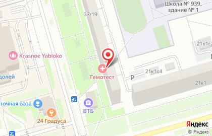 Медицинская лаборатория Гемотест на улице Генерала Белова на карте