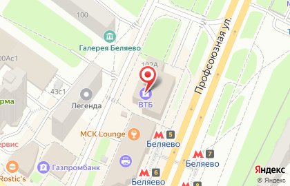 Салон красоты City Nails на станции метро Беляево на карте