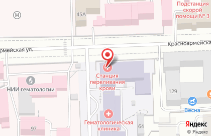 Станция переливания крови Кировский НИИ гематологии и переливания крови на карте