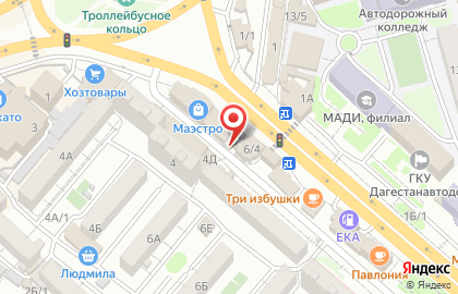 Магазин Диана на проспекте Имама Шамиля на карте