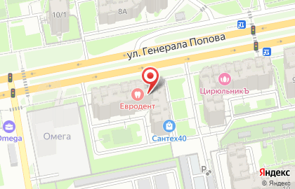 Русский Букет на улице Генерала Попова на карте