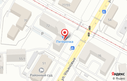 Супермаркет Пятёрочка в Орджоникидзевском районе на карте