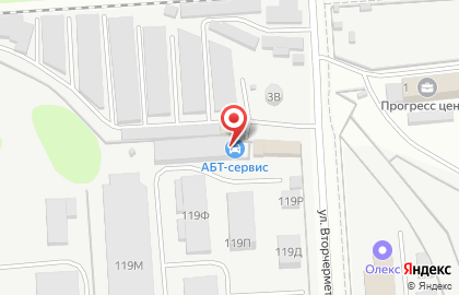Автомастерская АБТ-сервис на улице Вторчермета на карте