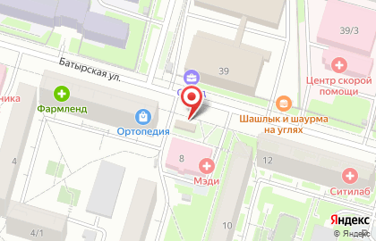 Продовольственный магазин на Батырской улице на карте