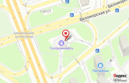 Автомойка Газпромнефть на Беломорской улице на карте