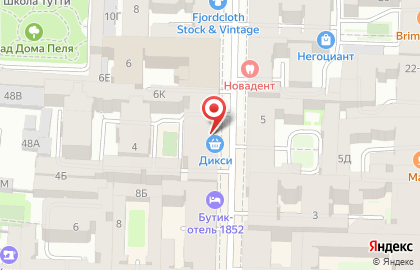 Супермаркет Дикси на улице Чехова на карте