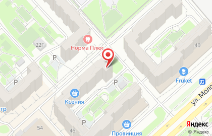Продовольственный магазин в Советском районе на карте