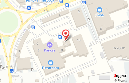Гостиница Кавказ в Ставрополе на карте