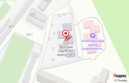 Детский сад общеразвивающего вида №62 на улице Мокрушина на карте