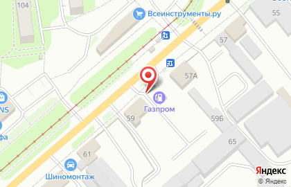 АЗС Газпром на Одоевском шоссе на карте