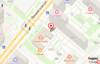 Компания по изготовлению печатей и штампов Печати.ру на Ярцевской улице на карте