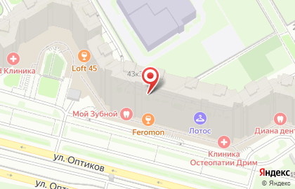 Автошкола Вариант на улице Оптиков на карте